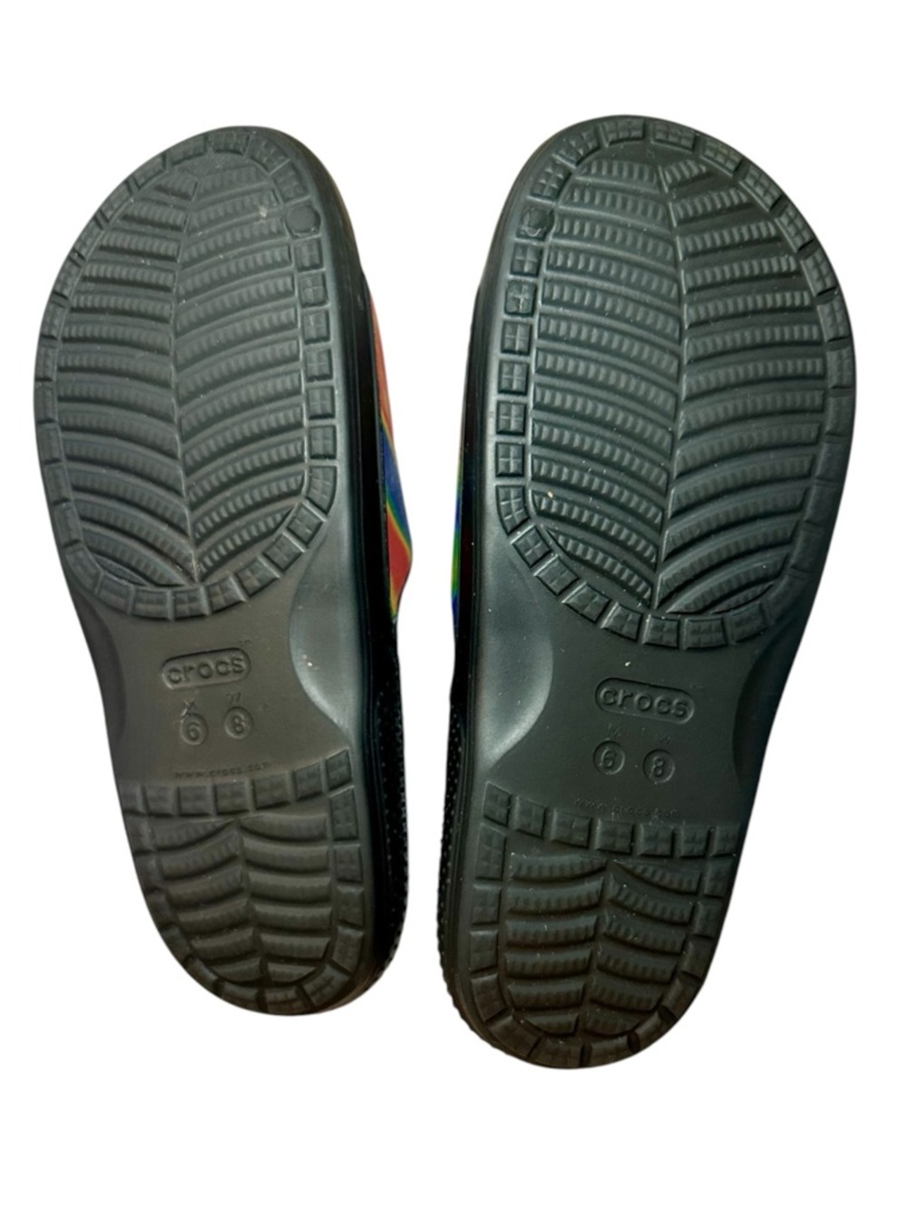 Crocs Classic Solarized Tie Dye Slide Sandals M6 W8 Unisex Waterproof - Picture 4 of 7
